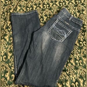 Cowgirl tuff dejan blue barbwire jeans